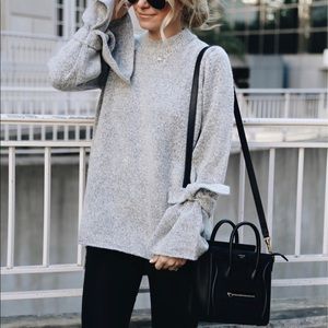 Nordstrom Tie Sleeve Sweater